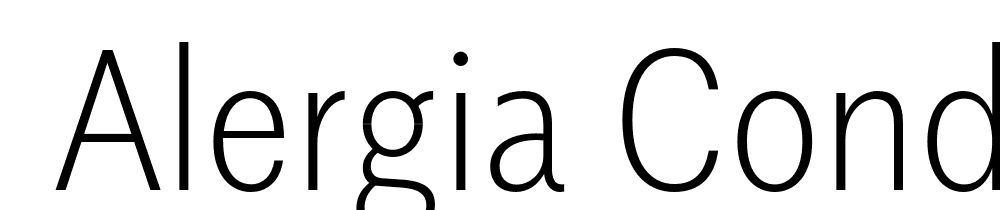  DEMO Alergia Condensed ExtraLight Regular font family download free