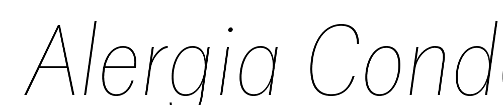  DEMO Alergia Condensed Hairline Italic font family download free