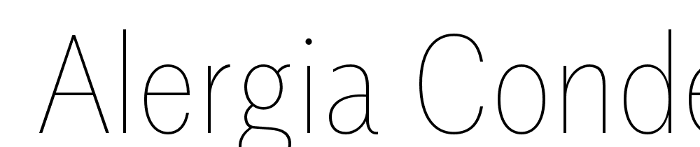  DEMO Alergia Condensed Hairline Regular font family download free