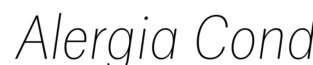  DEMO Alergia Condensed Thin Italic font family download free