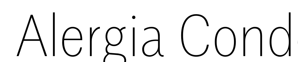  DEMO Alergia Condensed Thin Regular font family download free