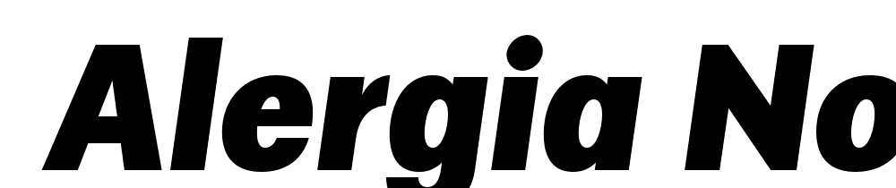  DEMO Alergia Normal Black italic Regular font family download free