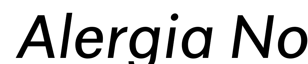  DEMO Alergia Normal Italic font family download free