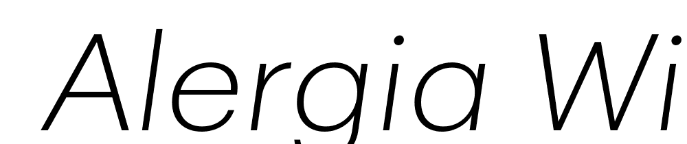  DEMO Alergia Wide ExtraLight Italic font family download free