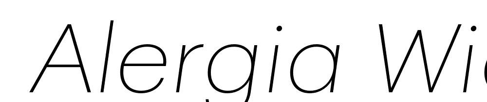  DEMO Alergia Wide Thin Italic font family download free