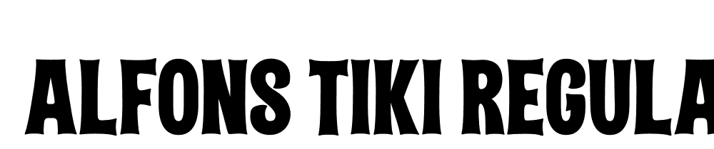  DEMO Alfons Tiki Regular font family download free