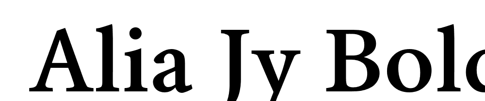  DEMO Alia JY Bold font family download free