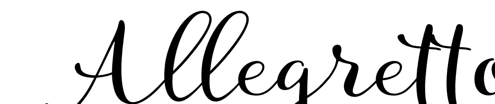  DEMO Allegretto Script Regular font family download free