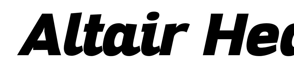  DEMO Altair Heavy Italic font family download free