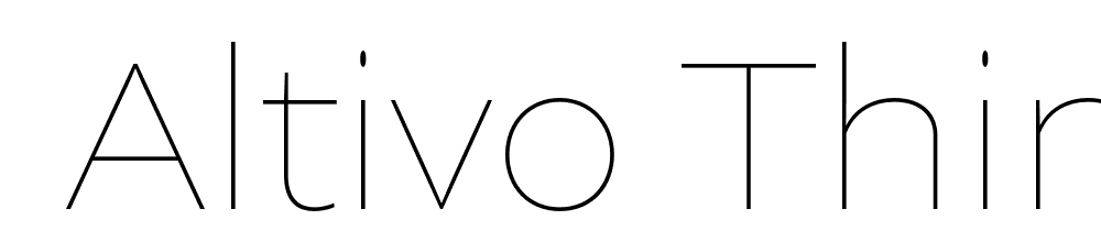  DEMO Altivo Thin Regular font family download free