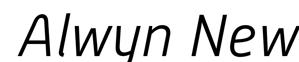  DEMO Alwyn New Lt Italic font family download free