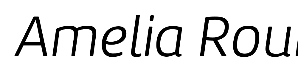  DEMO Amelia Rounded Light Italic font family download free