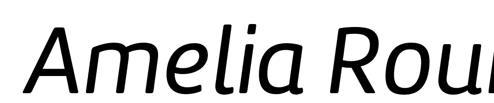  DEMO Amelia Rounded Regular Italic font family download free