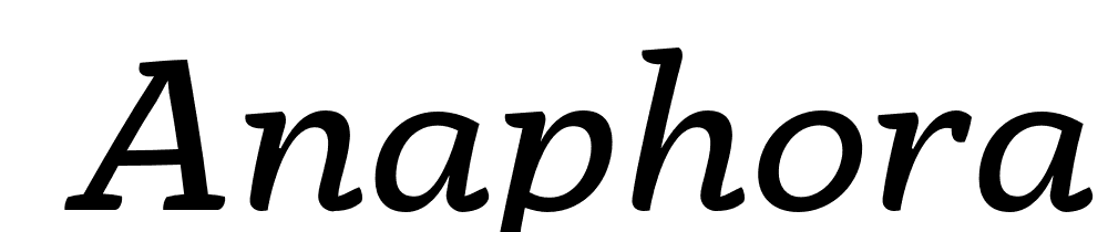  DEMO Anaphora Book Italic font family download free