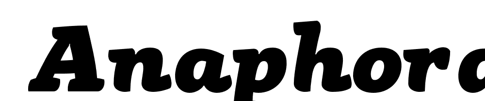  DEMO Anaphora Fat Italic font family download free