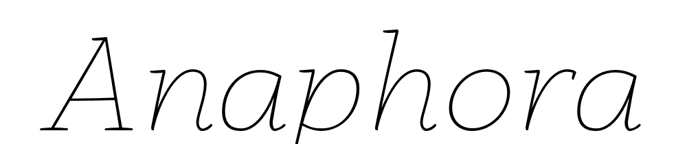  DEMO Anaphora Thin Italic font family download free