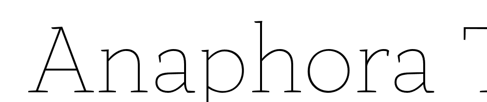  DEMO Anaphora Thin Regular font family download free