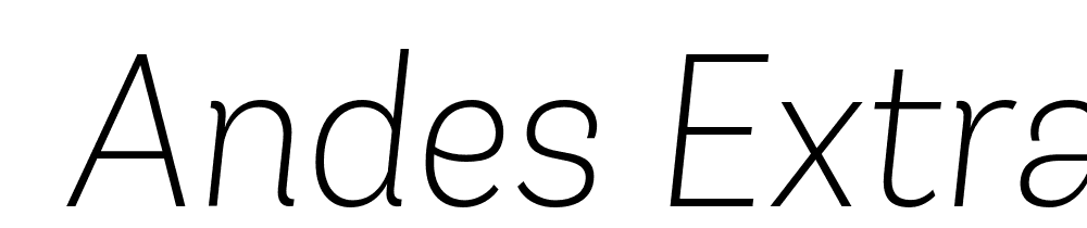  DEMO Andes ExtraLight ExtraLight Italic font family download free