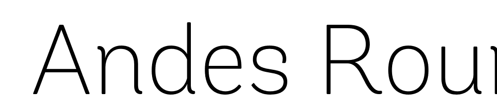  DEMO Andes Rounded ExtraLight ExtraLight font family download free