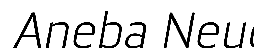  DEMO Aneba Neue UltraLight Italic font family download free