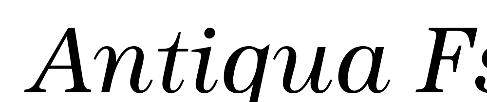  DEMO Antiqua FS Italic font family download free