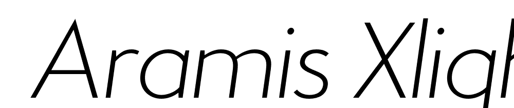  DEMO Aramis XLightItalic XLightItalic font family download free