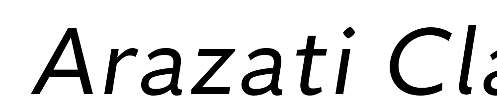  DEMO Arazati Clara Expandida Italic font family download free