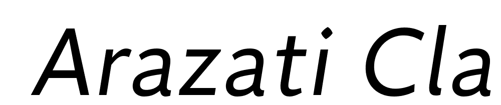  DEMO Arazati Clara Italic font family download free