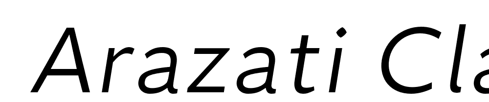  DEMO Arazati Clarita Expandida Italic font family download free