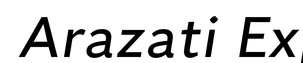  DEMO Arazati Expandida Italic font family download free