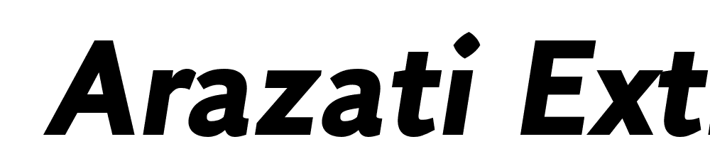  DEMO Arazati Extranegra Condensada Italic font family download free