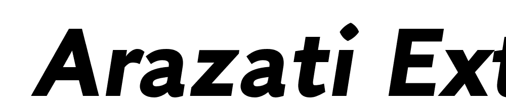  DEMO Arazati Extranegra Italic font family download free