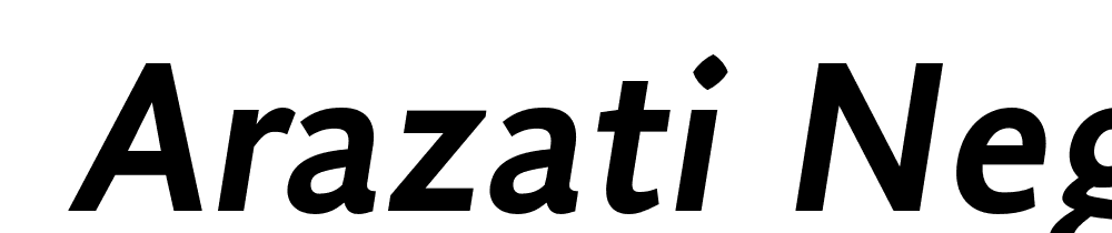  DEMO Arazati Negrita Condensada Italic font family download free