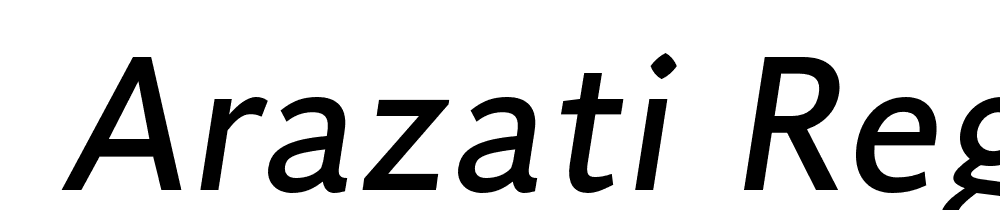  DEMO Arazati Regular Italic font family download free