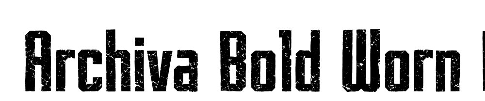  DEMO Archiva Bold Worn Bold font family download free