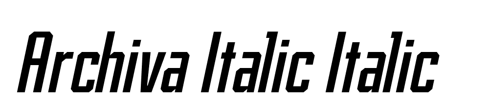  DEMO Archiva Italic Italic font family download free