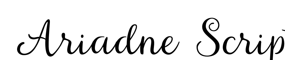  DEMO Ariadne Script Regular font family download free