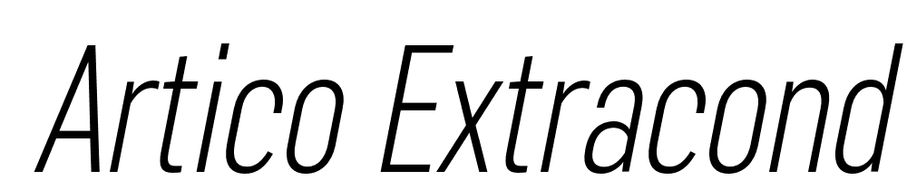  DEMO Artico ExtraCond ExtraLight Italic font family download free