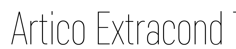  DEMO Artico ExtraCond Thin Regular font family download free