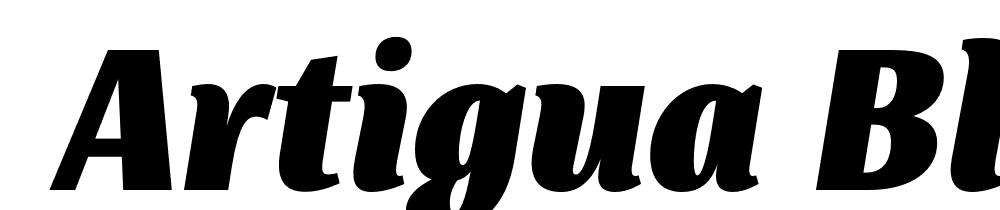  DEMO Artigua Black Italic Regular font family download free