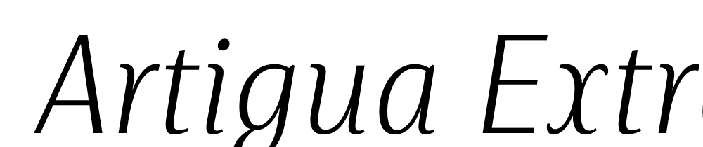  DEMO Artigua ExtraLight Italic Regular font family download free