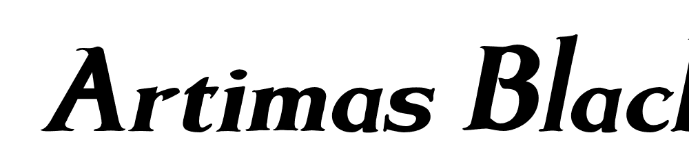  DEMO Artimas Black Italic font family download free