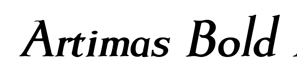  DEMO Artimas Bold Italic font family download free