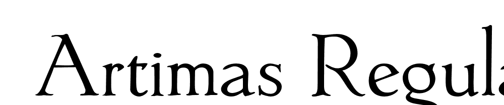  DEMO Artimas Regular font family download free