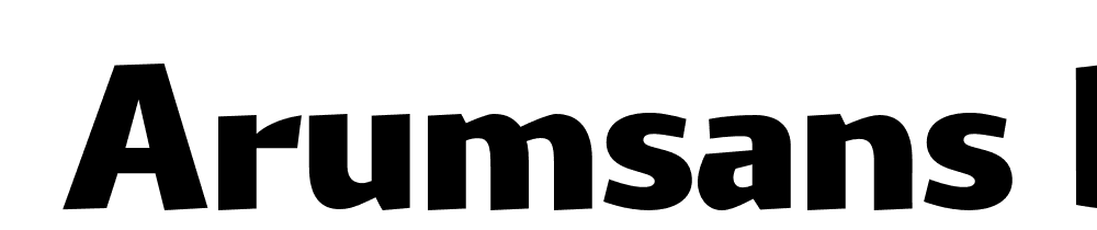  DEMO ArumSans Bd Regular font family download free