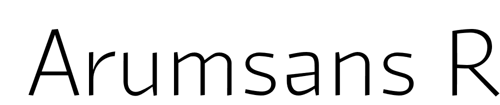  DEMO ArumSans Regular font family download free