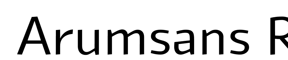  DEMO ArumSans Rg Regular font family download free