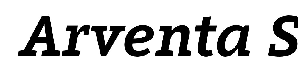  DEMO Arventa Slab PRO Black Italic font family download free