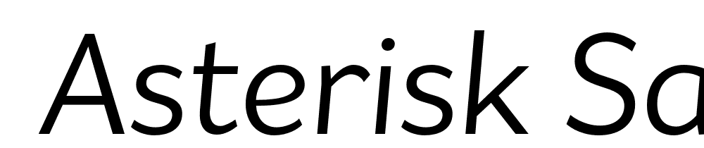  DEMO Asterisk Sans Pro Reg Italic font family download free