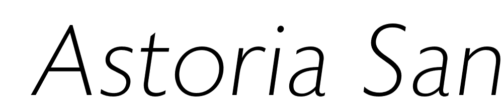  DEMO Astoria Sans ExtLt Italic font family download free